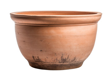 clay pot isolated on transparent background, generative ai