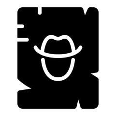 wanted glyph icon