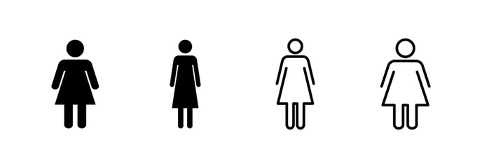 Female icon vector for web and mobile app. woman sign and symbol