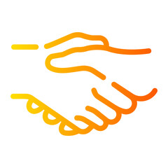 handshake gradient icon