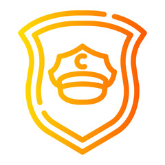 security guard gradient icon