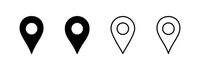 Pin icon vector for web and mobile app. Location sign and symbol. destination icon. map pin