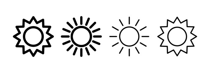 Sun icon vector for web and mobile app. Brightness sign and symbol.