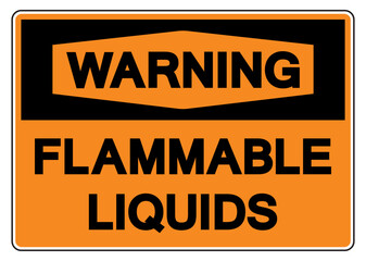 Warning Flammable Liquid Symbol Sign,Vector Illustration, Isolate On White Background Label. EPS10