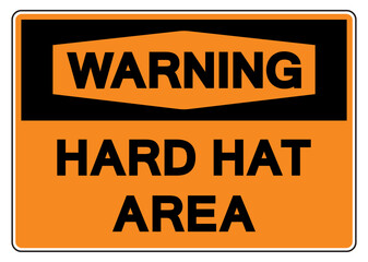 Warning Hard Hat Symbol Sign,Vector Illustration, Isolate On White Background Label. EPS10