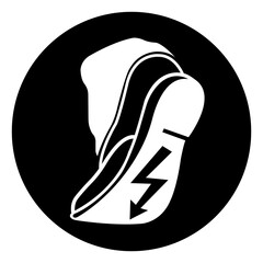Use Anti Static Footwear Symbol Sign ,Vector Illustration, Isolate On White Background Label. EPS10