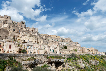 Fototapeta na wymiar The Sassi of Matera, a Unesco World Heritage Site.