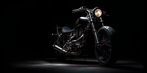 Foto op Plexiglas Motorcycle on black © Warkarma