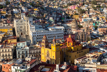 Naklejka premium Ciudad de Guanajuato desde el mirador Pípila