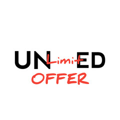 unlimited edition typography design for web, print and other uses