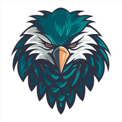 Furious eagle sport vector logo concept isolated on white background. Web infographic. Premium quality wild bird t-shirt tee print illustration.