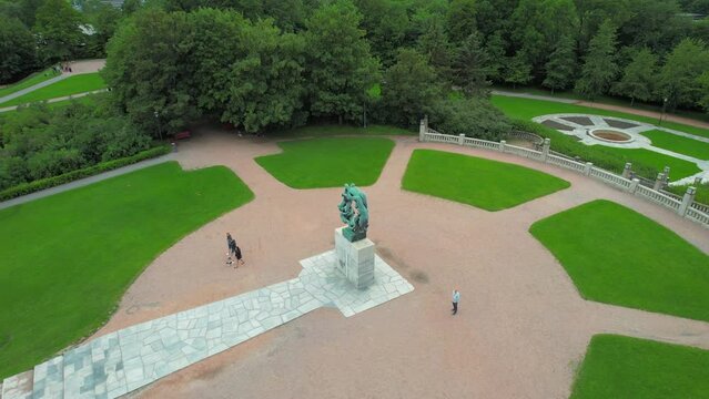 Monument The Wheel Of Life  in the park Vigeland