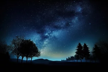 Fototapeten Night Sky Minimalistic Background Illustration. Generative AI © vector image