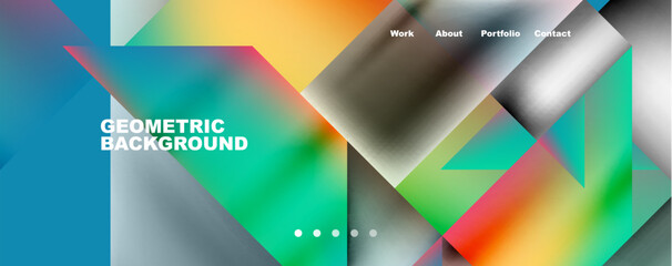 Trendy minimal geometric composition abstract background. Triangle fluid bright colors backdrop. Vector Illustration For Wallpaper, Banner, Background, Card, Book Illustration, landing page