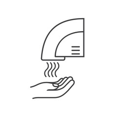 illustration of hand dryer, vector art.