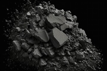 rock cairn on a hill of dirt. Generative AI