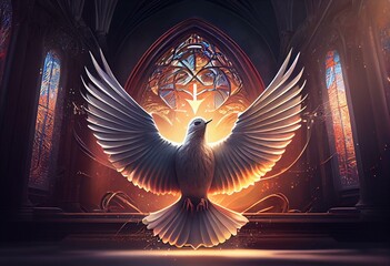 holy spirit concept illustration. Generative AI