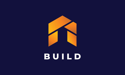 Property house building logo vector minimalism concept real estate architecture business company
