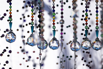 Decorative cristal courtanins