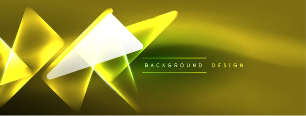 Vibrant Geometric Neon Shiny Line Background. A Bold and Stunning Display of Shapes, Lines, Colors, and Glow, Perfect for Futuristic Modern Designs, Hi-tech Presentations, Technology Web Pages