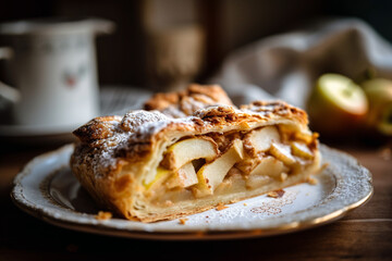 Warm homemade apple-pie, generative ai