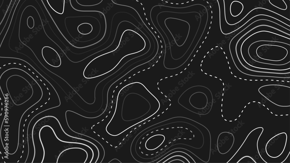 Aufkleber topographic map background concept. topo contour map. rendering abstract illustration. vector abstra