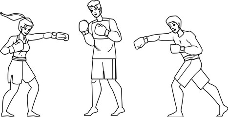 boxing sport vector