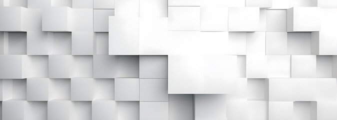 Obraz premium geometric background with white squares of paper background. Generative ai