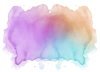 Abstract multicolor Light sky blue watercolor element
