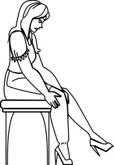 edema leg vector