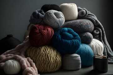 balls of wool created using AI Generative Technology