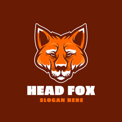 Logo mascot of head fox