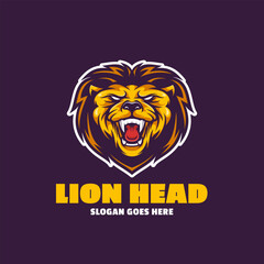 Logo mascot of lion esport
