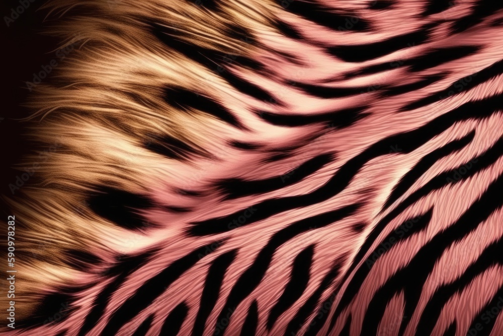 Aufkleber close-up view of a zebra's black and white striped pattern. generative ai