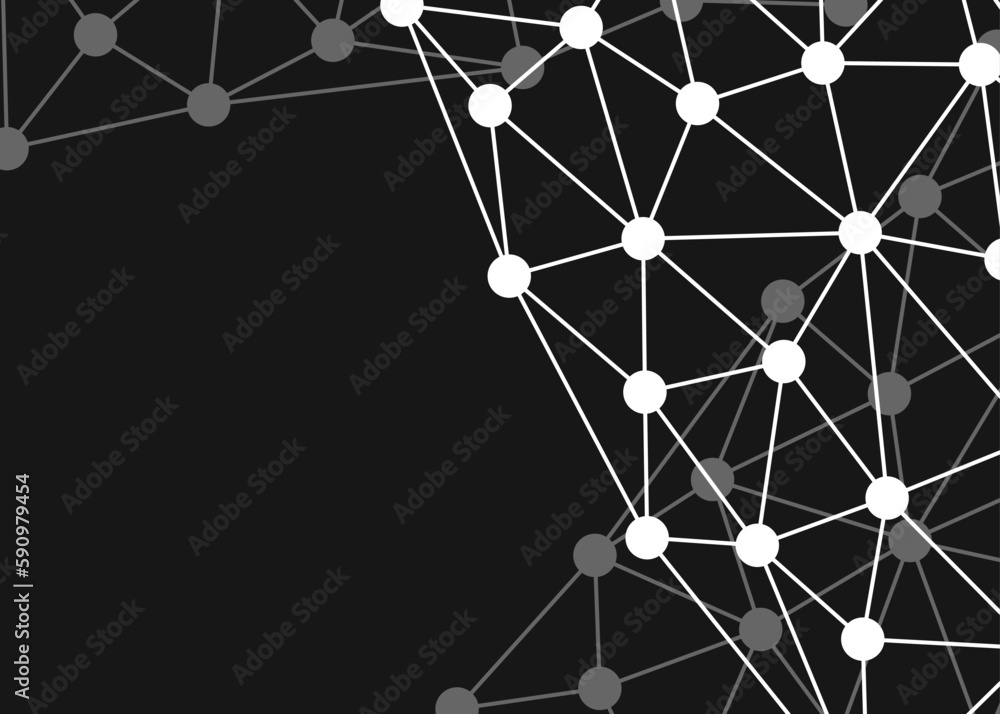 Aufkleber abstract background with overlapping interconnected dots pattern and with some copy space area