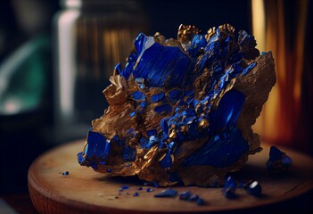 Fototapeta premium Horusauge Lapislazuli. Generative AI