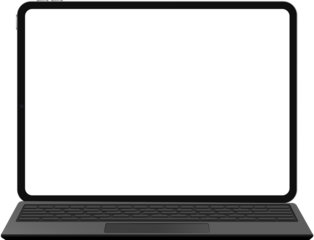 ipad pro mockup with keyboard