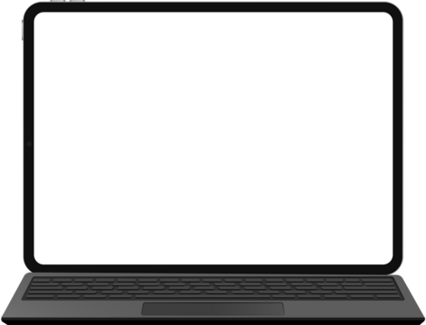 ipad pro mockup with keyboard