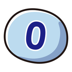 「0」のアイコンイラスト