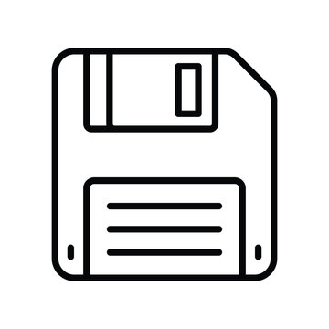 floppy disk icon vector design template in white background