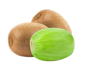 Peel kiwi isolated on transparent png