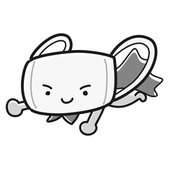 マスクのかわいいキャラクター