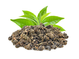 Dry tea leaves isolated on transparent png
