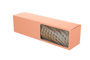 Realistic cookies, Biscuits, creamy, chocolate box isolated on white background. 3d illustartion