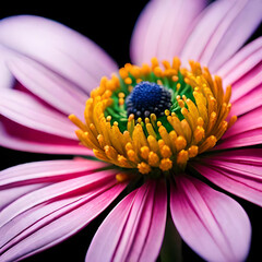  Free photo lily flower on a dark background generative al