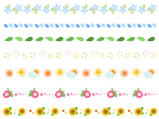 夏にぴったりなカラフルラインセット