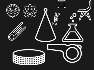 Different icons for different things, sports, work, hobbies leisure