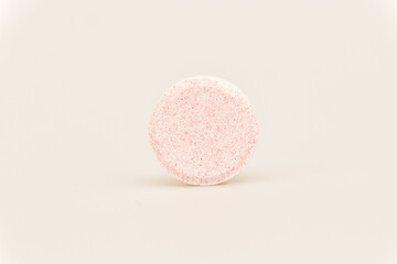 Effervescent tablet isolated on white background