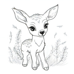 animal coloring book created with Generative AI technology