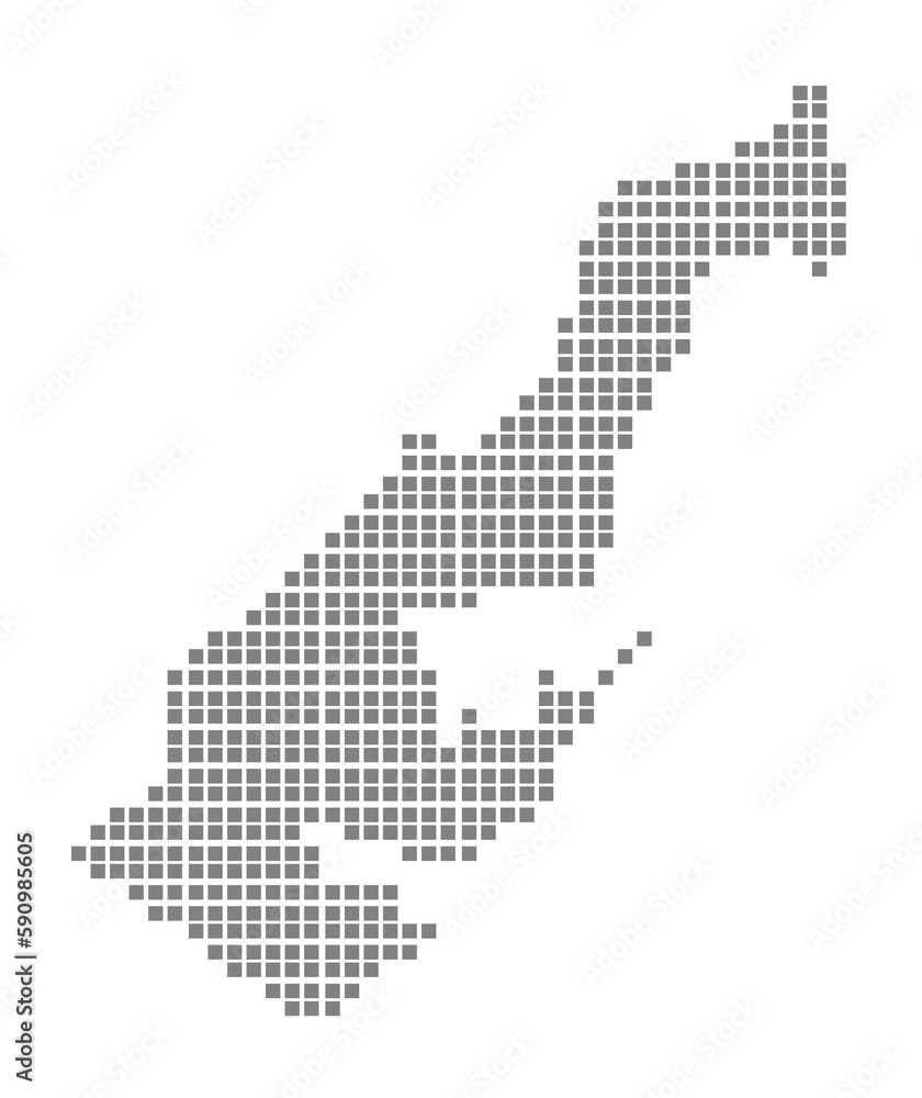 Poster pixel map of monaco. dotted map of monaco isolated on white background. abstract computer graphic of